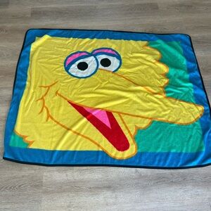 Vintage‎ Owen’s Sesame Street Big Bird Blanket 59x56” – Rare Lap Throw Fleece